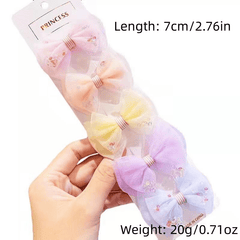 5pcs Cute Cartoon Bow Hair Clips for Girls