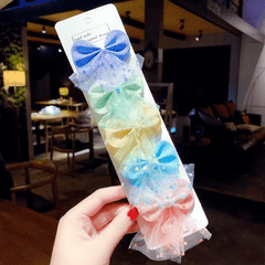 5pcs Cute Cartoon Bow Hair Clips for Girls