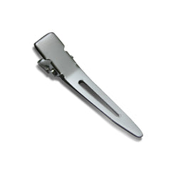 1pc Duck Billed Clip Silvery Hair Clip - Salon Accessories