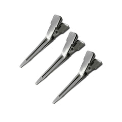 1pc Duck Billed Clip Silvery Hair Clip - Salon Accessories