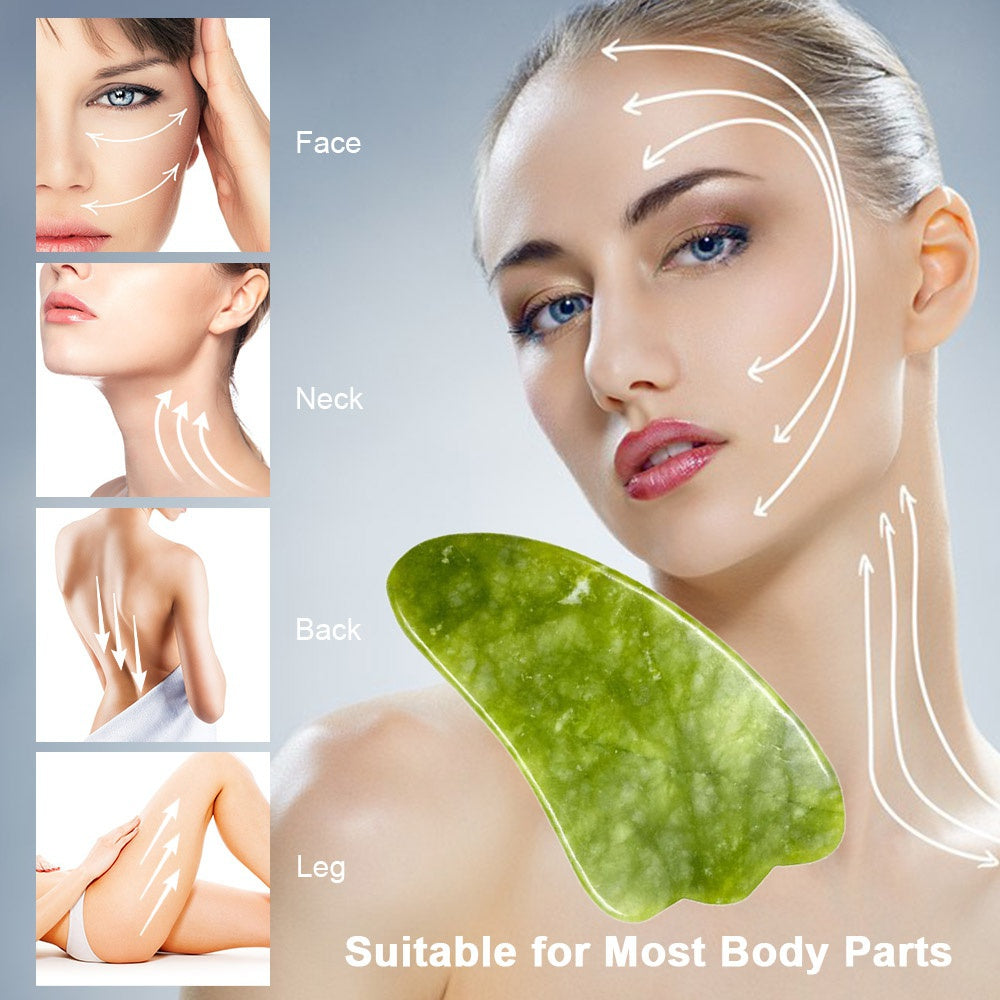 Jade Stone Gua Sha Massage Tool for Face Beauty Skin Care
