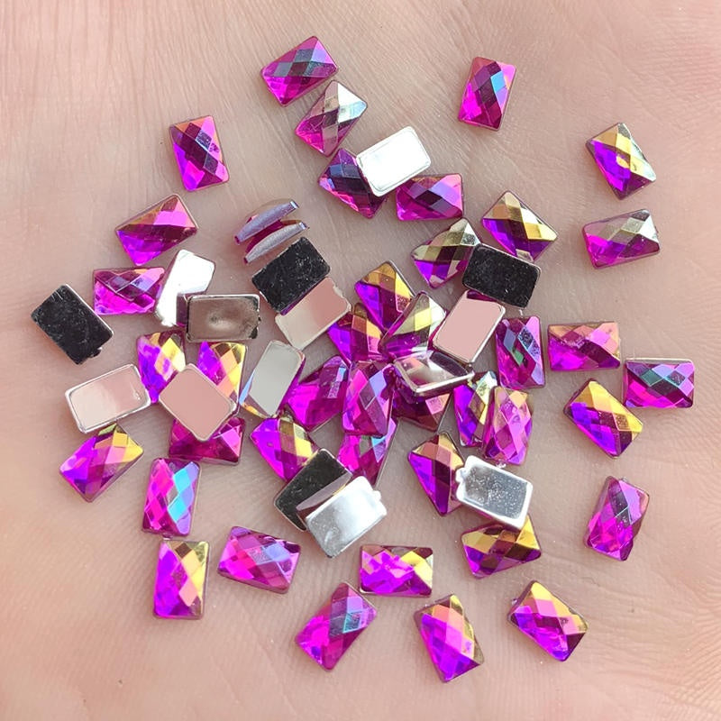 100PCS 0.23in AB Flatback Rhinestone DIY Crafts
