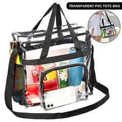 Clear Stadium Bag with Adjustable Strap Large Capacity