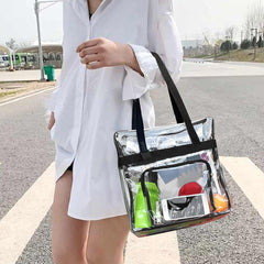 Clear Stadium Bag with Adjustable Strap Large Capacity
