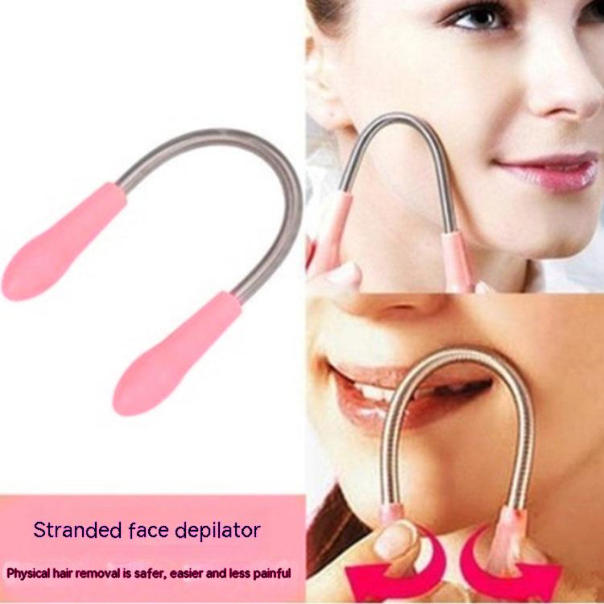 Facial Hair Removal Eraser Remover Painless Epilator Spring Reusable