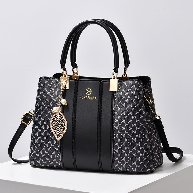Geometric Pattern Handbag Colorblock Crossbody Bag
