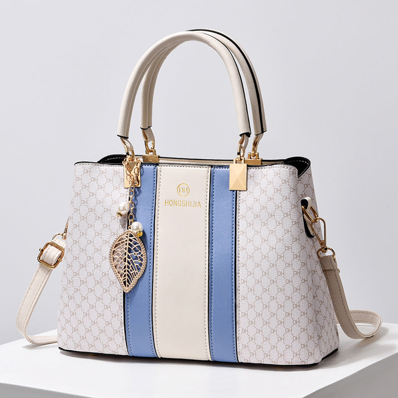 Geometric Pattern Handbag Colorblock Crossbody Bag
