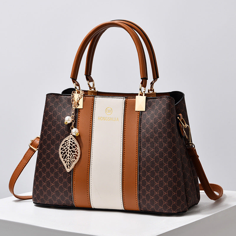Geometric Pattern Handbag Colorblock Crossbody Bag
