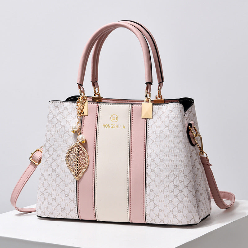Geometric Pattern Handbag Colorblock Crossbody Bag