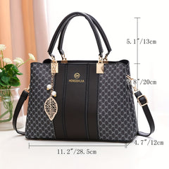 Geometric Pattern Handbag Colorblock Crossbody Bag