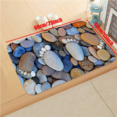 Non Slip 3D Pebbles Floor Mat for Home and Bathroom