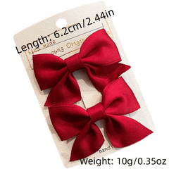 2pcs Girls Bow Hair Clip Hairpin Side Clip Headwear Princess Birthday Party Hair