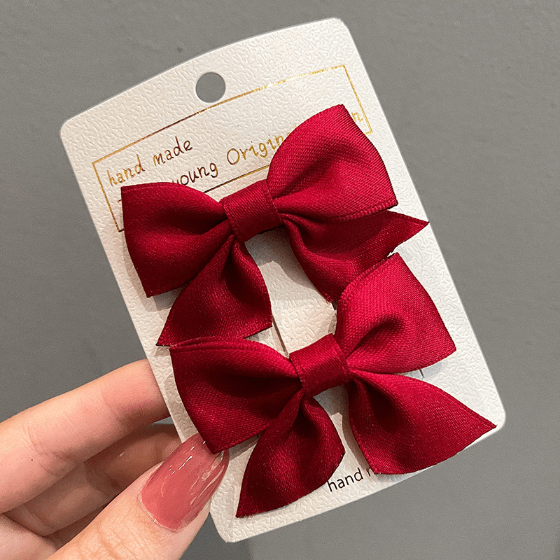 2pcs Sweet Cartoon Bow Hair Clips for Girls