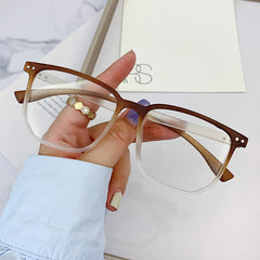 Gradient Square Frame Anti Light Reading Glasses