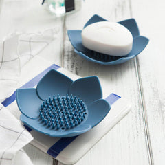 Lotus Flower Soap Dish with Drainage for Bathroom Shower