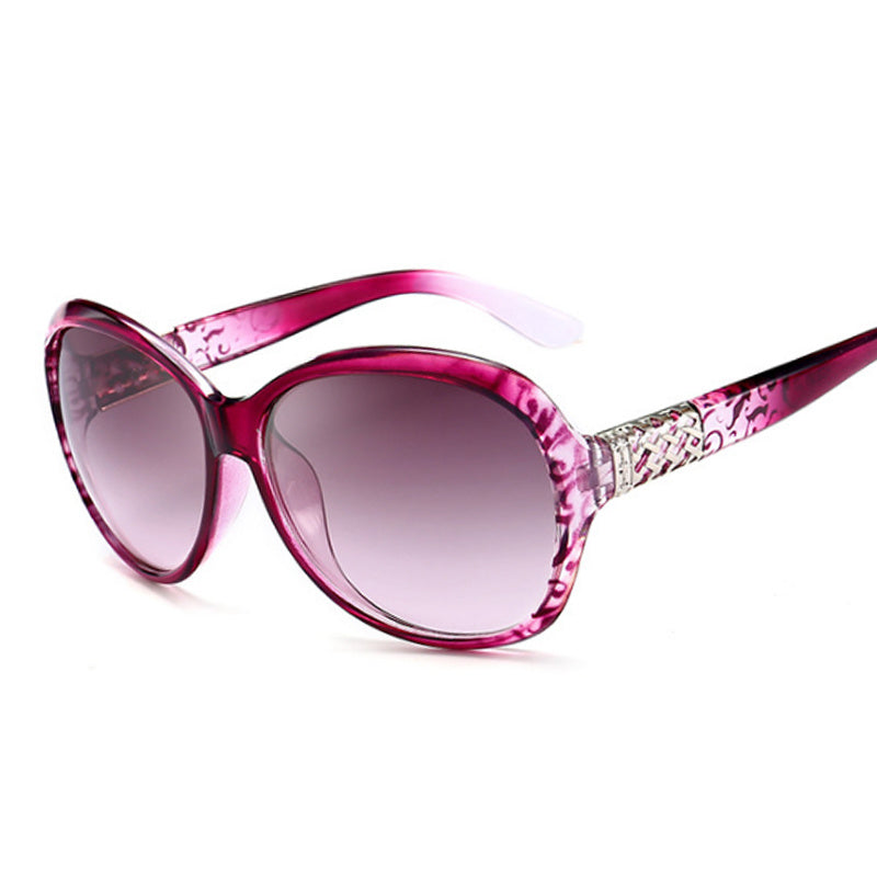 Cat Eye Sunglasses Round Frame Vintage Gradient Lens UV400