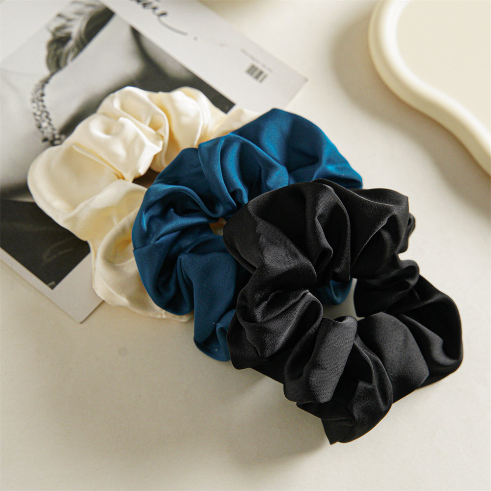 3pcs Large Satin Scrunchie Hair Tie Set for Women