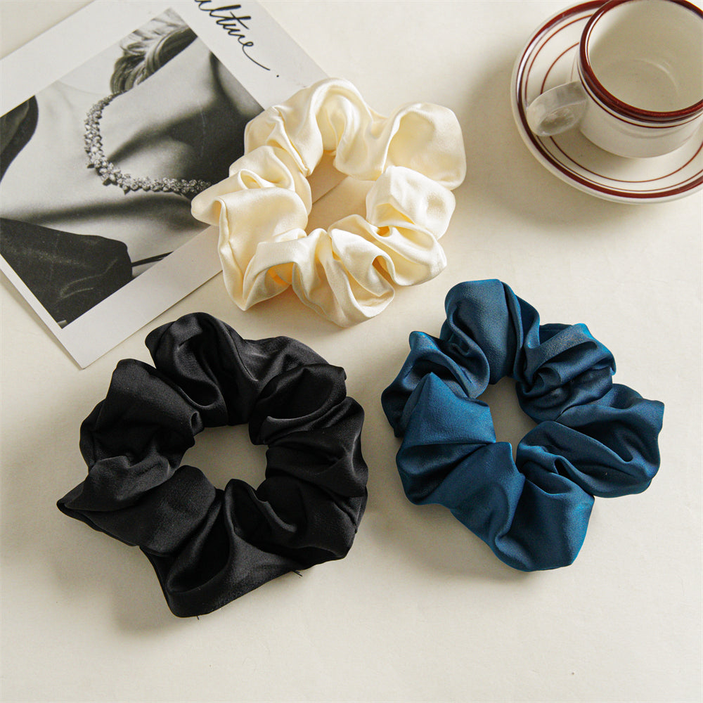 3pcs Large Satin Scrunchie Hair Tie Set for Women