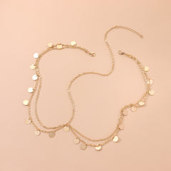 Boho Style Sequins Tassel Head Chain Crystal Headpiece