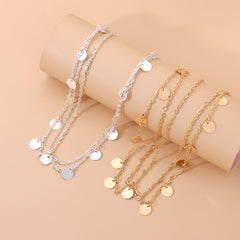 Boho Style Sequins Tassel Head Chain Crystal Headpiece