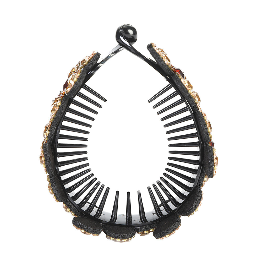 Sunflower & Rhinestone Hair Claw Banana Clip Hair Styling Accessory