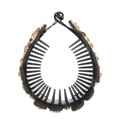 Sunflower & Rhinestone Hair Claw Banana Clip Hair Styling Accessory