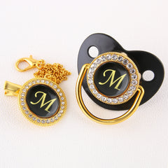 Cute 26 Letter Pacifier Chain Clip for Baby Necklace