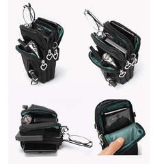 Heart Zipper Ring Shoulder Bag Waterproof Layered Crossbody Bag