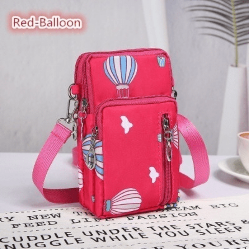 Heart Zipper Ring Shoulder Bag Waterproof Layered Crossbody Bag