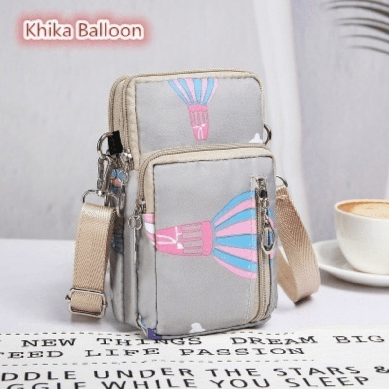 Heart Zipper Ring Shoulder Bag Waterproof Layered Crossbody Bag