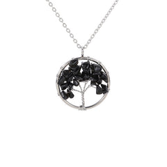 Tree of Life Pendant Necklace Natural Stone Healing Crystal Necklace