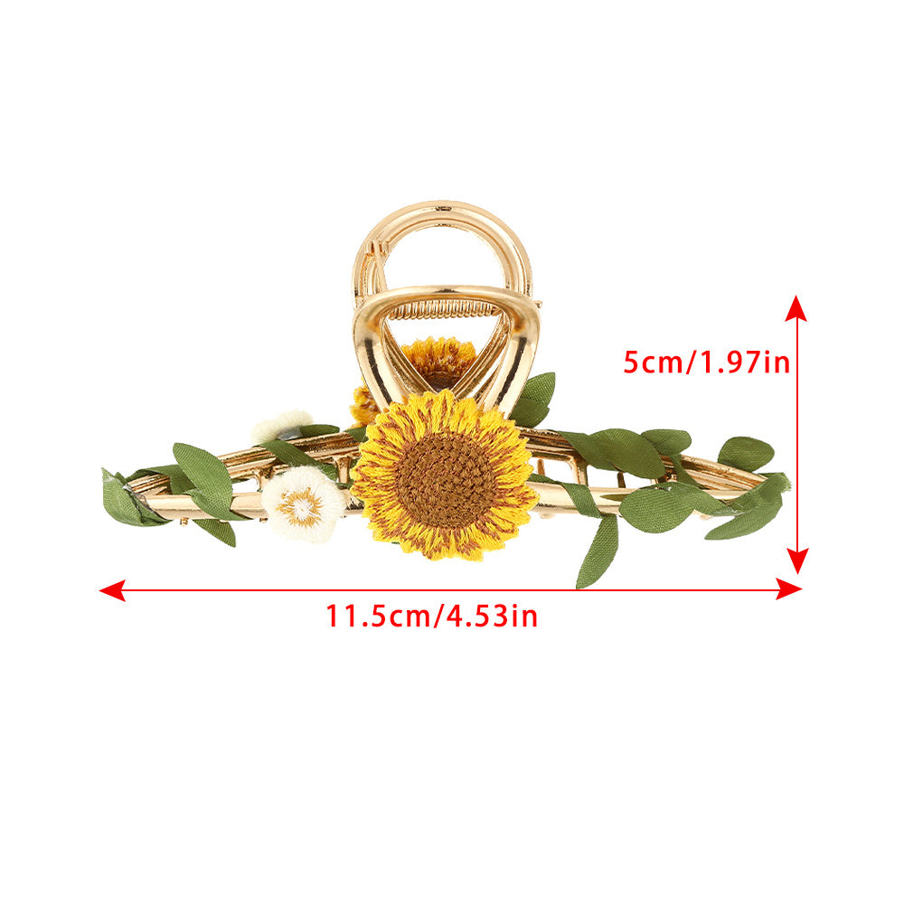 Boho Sunflower Hair Claw Clips for Women Girls