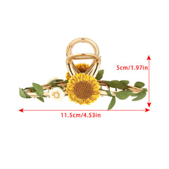 Boho Sunflower Hair Claw Clips for Women Girls