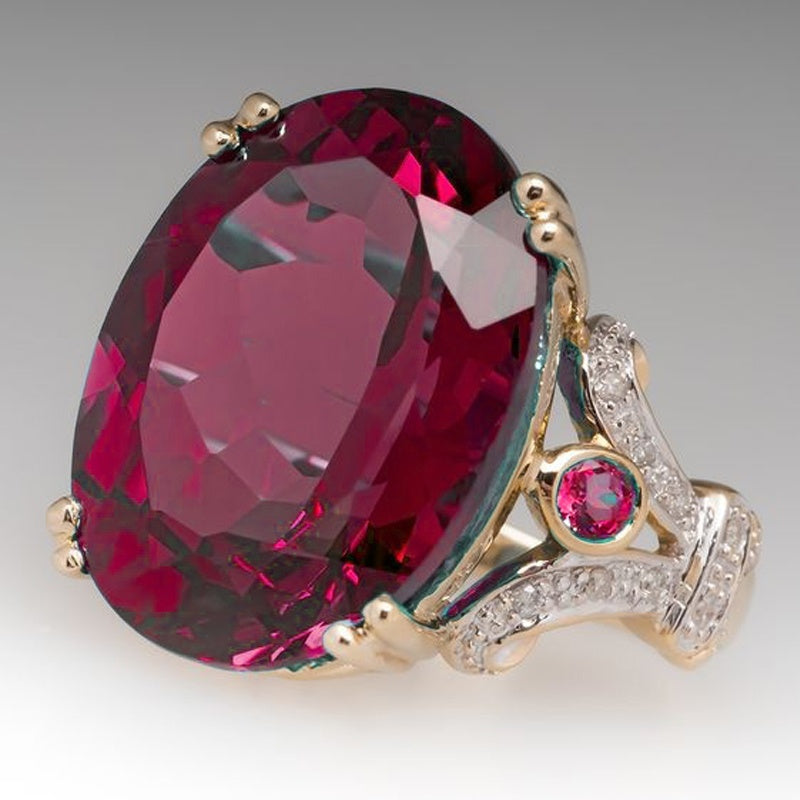 Men's Ring with Two Sapphire Goose Eggs for Engagement