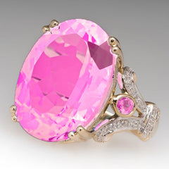 Men's Ring with Two Sapphire Goose Eggs for Engagement
