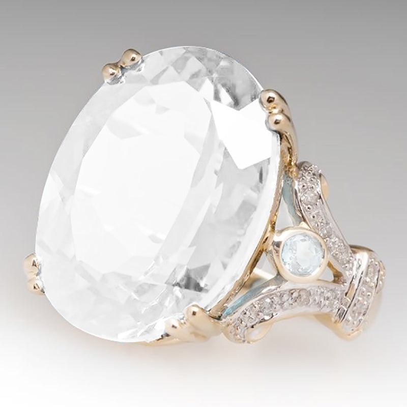 Men's Ring with Two Sapphire Goose Eggs for Engagement