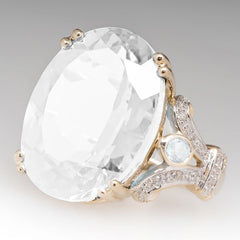 Men's Ring with Two Sapphire Goose Eggs for Engagement
