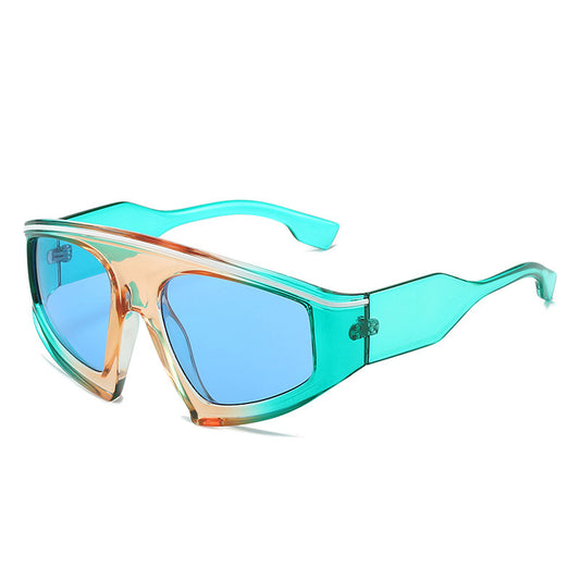 Y2K Wrap Around Sunglasses Clear Frame Sports Goggles UV400