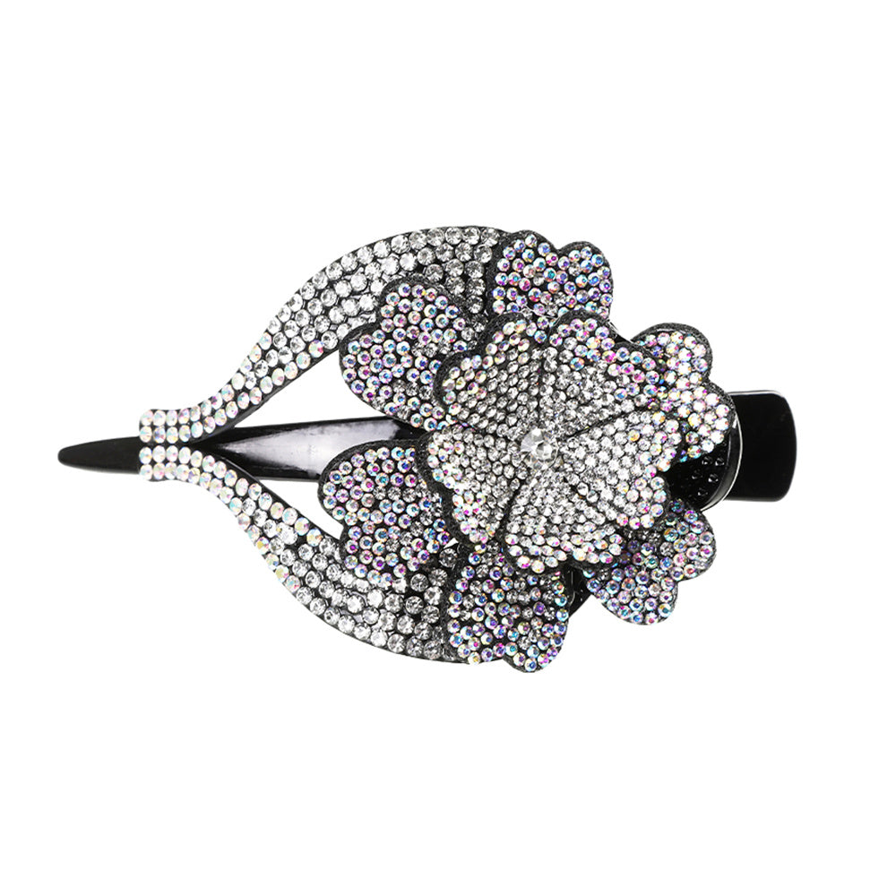 Colorful Rhinestone Flower Hair Claw for Women Hair Accessories