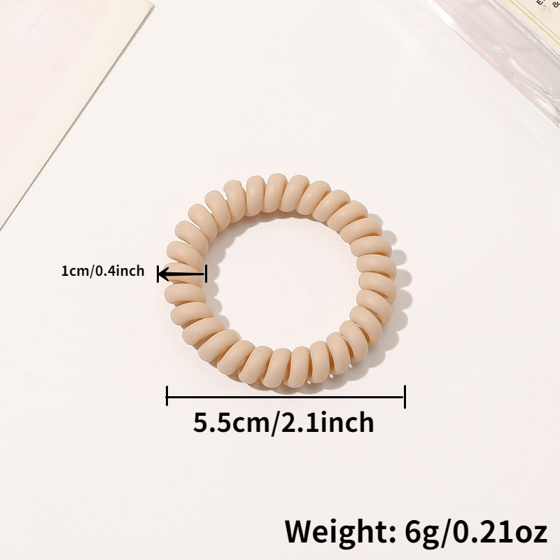 Frosted Solid Spiral Hair Tie Coil Hair Tie Waterproof Hair Accessories
