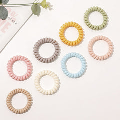 Frosted Solid Spiral Hair Tie Coil Hair Tie Waterproof Hair Accessories