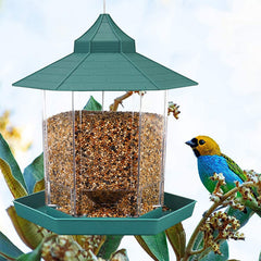 Transparent Glass Box Bird Feeder Acrylic Wild Bird Feeder Hanging Bird Feeder