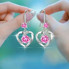 Love Pendant Earings Heart Necklace Jewelry