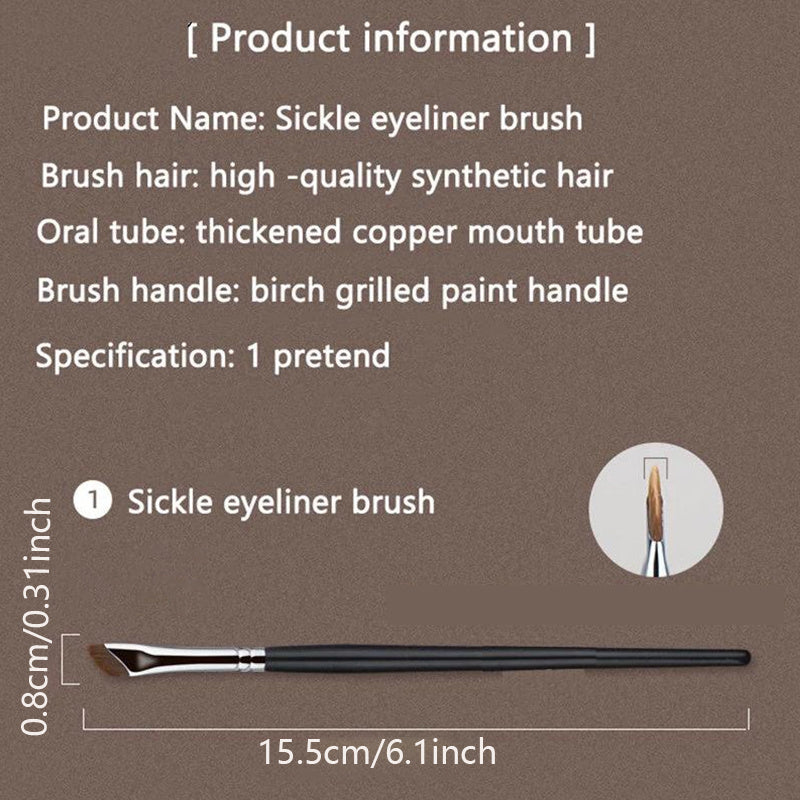 Sickle Eyeliner Brush Precision Eye Liner Brows Make Up Brush