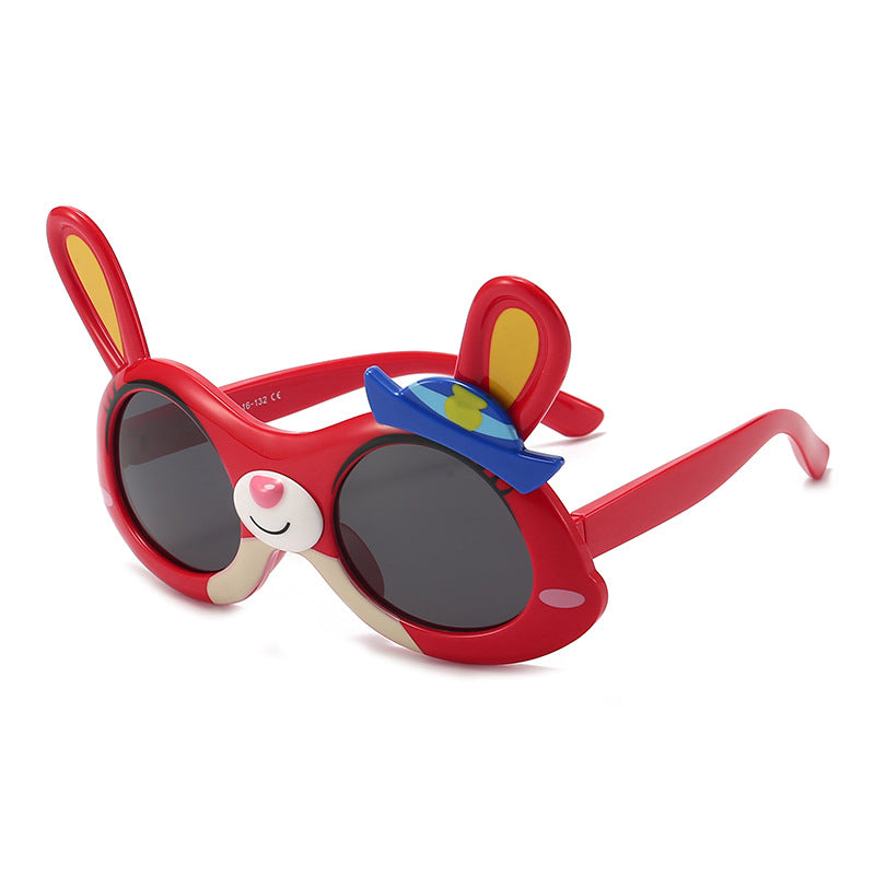 Girls Cartoon Rabbit Frame Polarized Sunglasses UV Protection