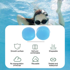 30pcs Silicone Ear Plugs for Sleeping Swimming Noise Reduction