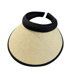 Wide Brim UV Protection Sun Hat Beach Visor Straw Cap Women