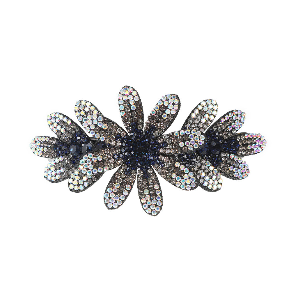 Flower & Rhinestone Hair Clip Vintage Barrette Hair Pin