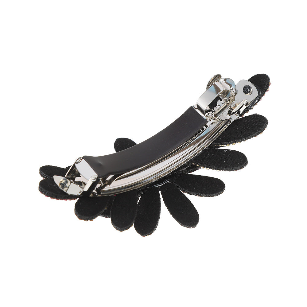 Flower & Rhinestone Hair Clip Vintage Barrette Hair Pin