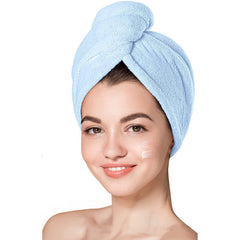 Quick Dry Coral Velvet Bath Towel Cap for Shower and Hair Drying